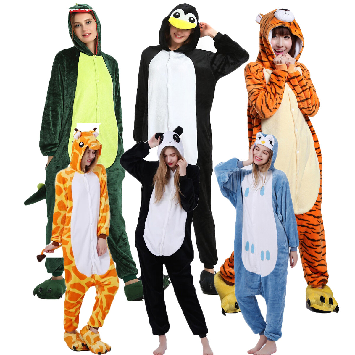 Pyjama Dinosaure Kigurumi Girafe Animal Cosplay Adulte Flanelle