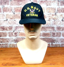 NEW Eagle Crest U.S NAVY VETERAN HAT retired BALL CAP military USA MADE NWT NOS