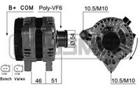 ERA Lichtmaschine Generator 150A 14V FüR Ford Fiesta VI 2.0 Tdci 1.4 MZR-CD