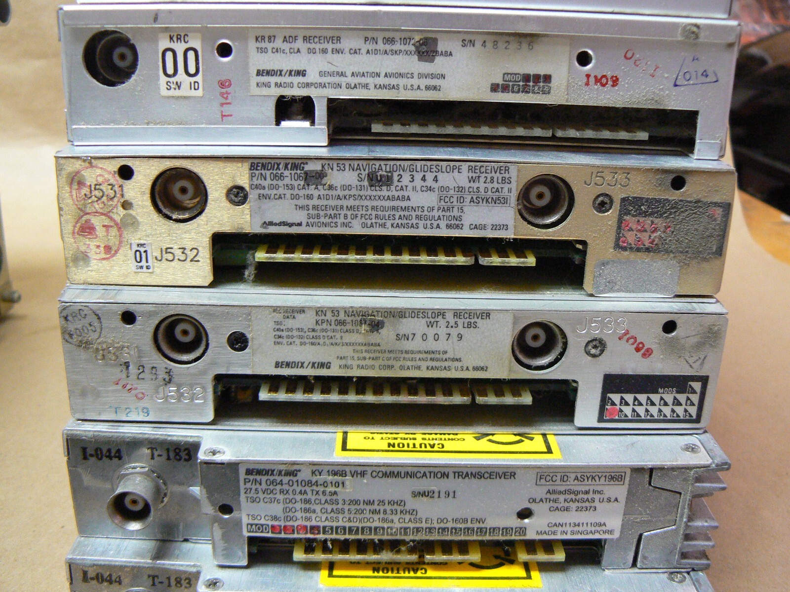 Bendix King CNI5000 Radio Stack , Rack and Back Plate. Warranty Yellow tag