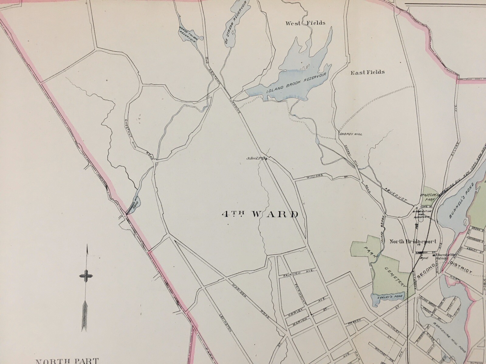 1893 Original Map,North Bridgeport,CT Old Connecticut Conn Pequonnock River eBay