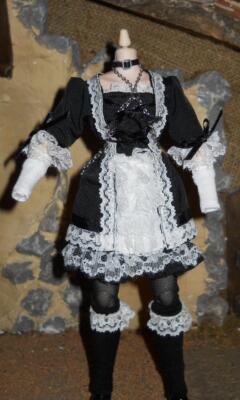 1/6 BBI Dark Desires Female French Maid Uniform for Dolls Action FIgures Loose