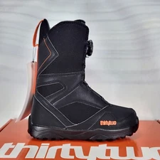 Size 2 Big Kids - thirtytwo Kids BOA Snowboard Boots - Black / Orange