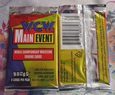 1995 WCW Main Event Wrestling Sealed Packs Steve Austin Possible Auto 8 cards pk