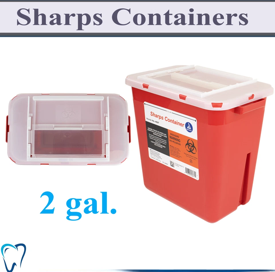 Recipiente Prevent Sharps 1 qt, 2 qt, 5 qt., 1 gal, 2 gal., bloqueio e horizontal - Imagem 3 de 4