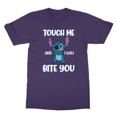 Lilo And Stitch Touch Me And I Will Bite You Stitch Funny Unisex Tee Tshirt