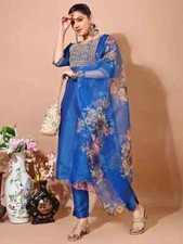 Bollywood Pakistani Salwar Kameez Kurta Set Indian Women Art Silk Kurti Pant Set