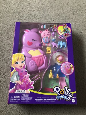 Neu - Polly Pocket Mama und Joey Känguru Handtasche 2-in-1 kompaktes Spielset