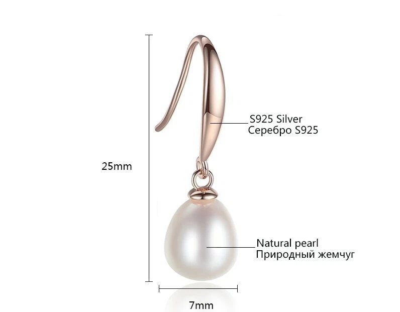 Damen Ohrringe Ohrhänger 925er Sterling Silber Süßwasser Perle Ohrschmuck RG - Bild 3 von 4