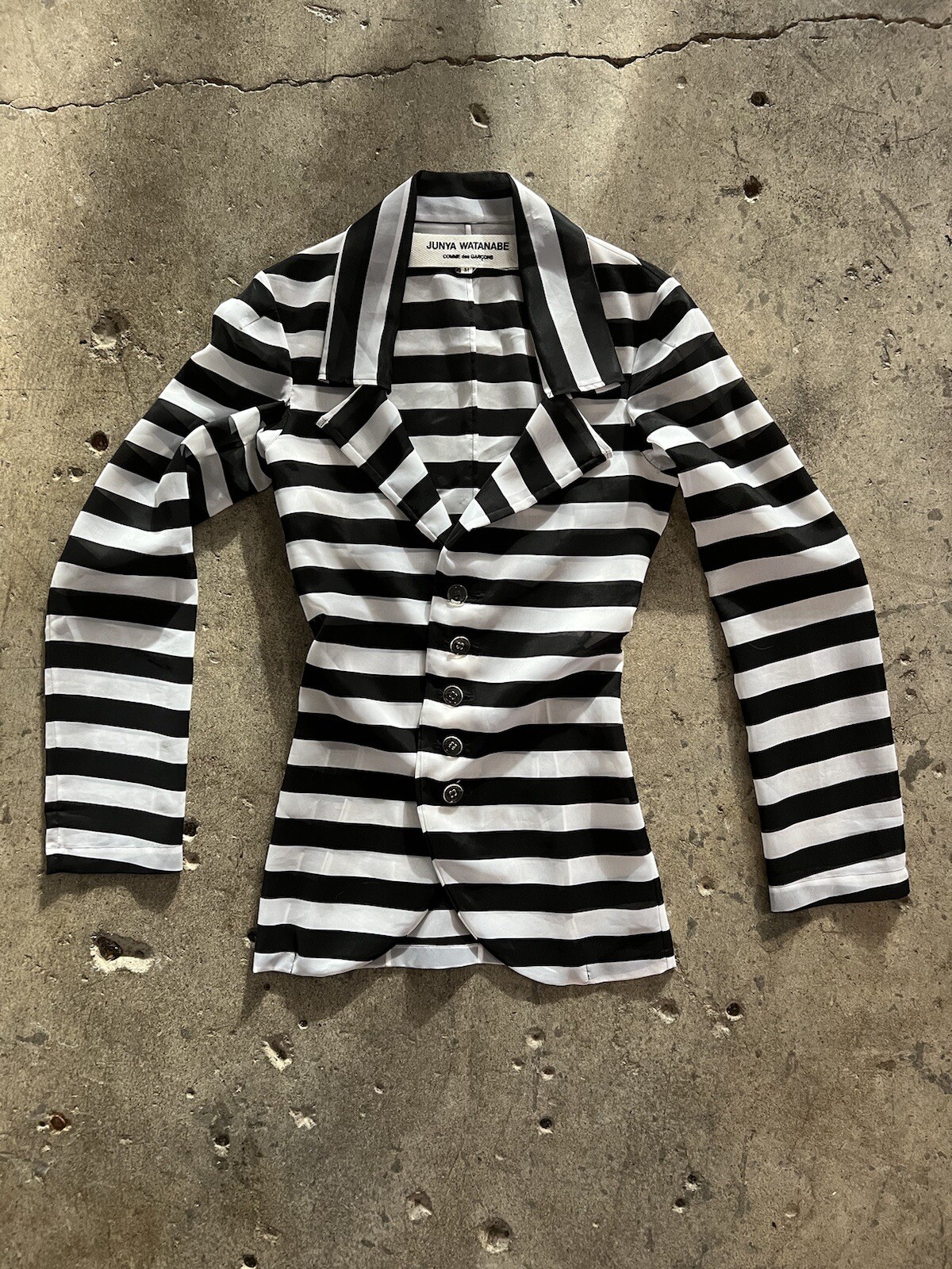 Junya Watanabe, Junya Watanabe Vintage SS 2004 Black & White Striped Jacket