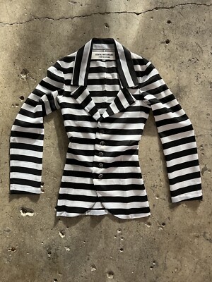 Junya Watanabe Vintage SS 2004 Black & White Striped Jacket