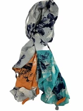 Cejon Women's Navy Twin Thorns Oversize Wrap, One Size