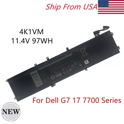 Genuine 4K1VM W62W6 XYCW0 9TM7D V0GMT NYD3W NCC3D Battery For Dell G7 17 7700