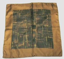 Italian 18x18 Dark Brown Pure Silk Handkerchiefs/ Pockets Scarf Made in Italy