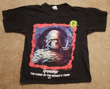 VTG 90's Distressed GOOSEBUMPS The Curse Of The Mummy's Tomb Youth Medium Shirt