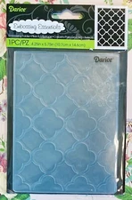 NEW! QUATERFOIL Darice Embossing Essentials Folder texture background cards  