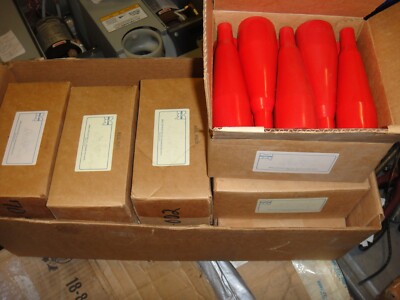 6 x Lot of 10 Mueller Switch  Vinyl Red Insulators open box new pictured