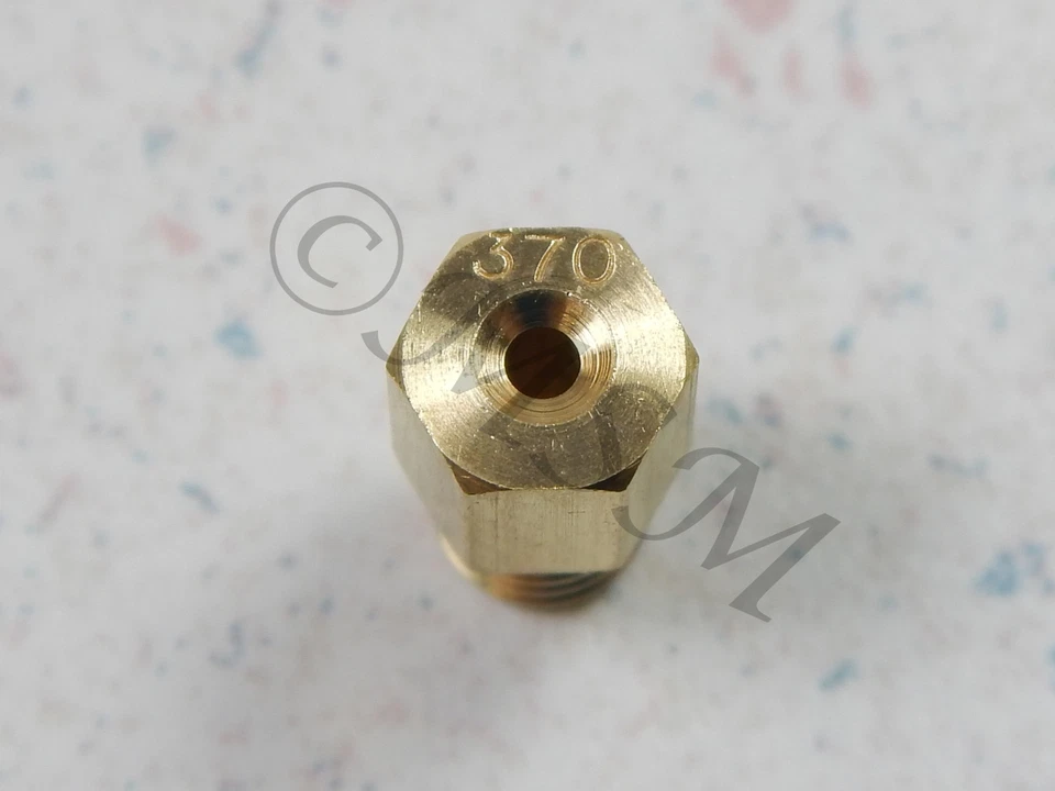 YAMAHA NEW K&L MIKUNI CARB CARBURETOR 4/042 LARGE HEX MAIN JET #370 18-4447 - Image 4 of 4