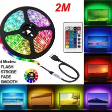 LED Strip Lights 1-20M RGB 5050 Colour Changing Tape Cabinet Kitchen TV Lighting