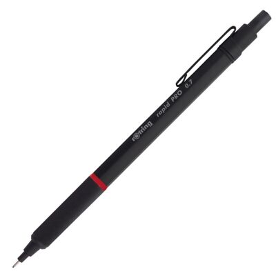 rOtring 1904257 Rapid PRO Druckbleistift 0,7 mm matt schwarz Messing HB NEU