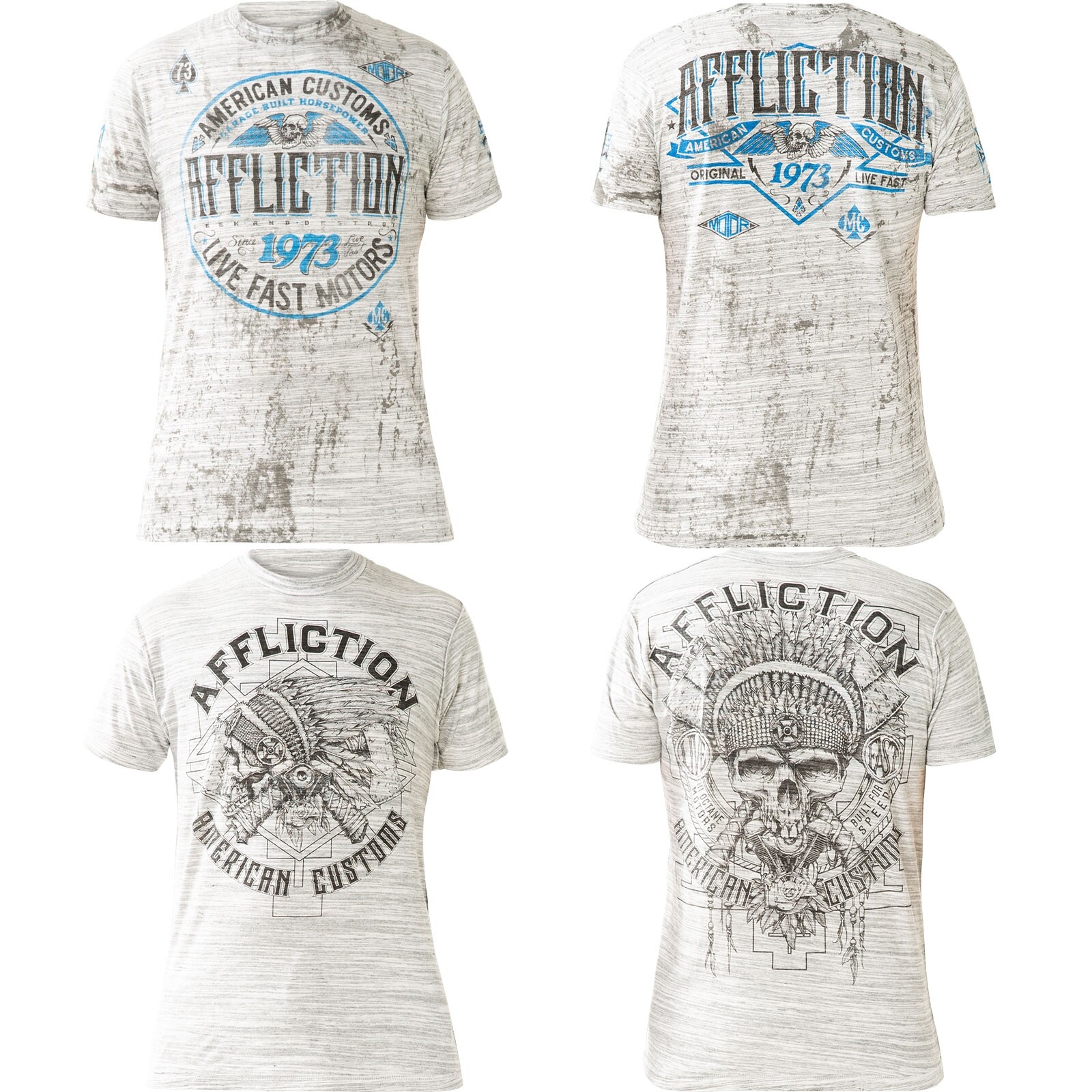 Футболка AFFLICTION Garage Horsepower Rev. Футболки Weiß