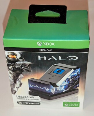 SUPER RARE PowerA Halo Team Blue Charging Stand Xbox One NEW Sealed MINT 