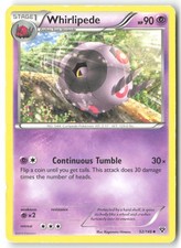 Whirlipede 52/146 Uncommon XY Base Set Pokemon Heavily Played