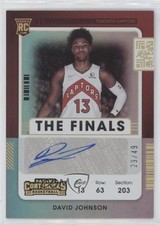 2021-22 Panini Contenders The Finals Ticket 29/49 David Johnson #147 Auto 0s4q