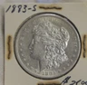 1883 S US Morgan Silver Dollar $1 AU Details (Cleaned)