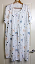 Shein White and Blue Floral Dress Size 2XL