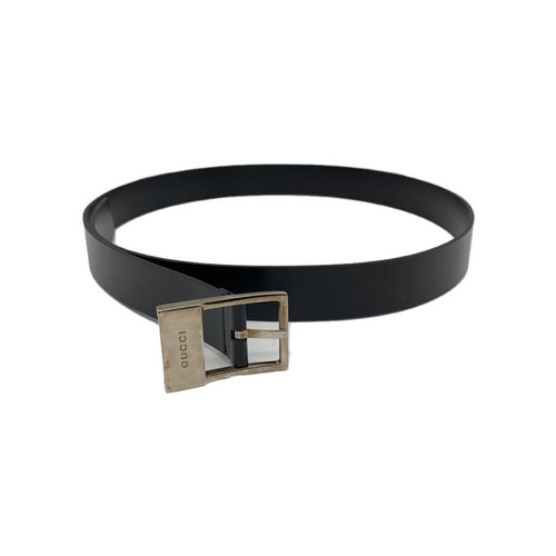 Used GUCCI◆Belt/Leather/BLK/Plain/Men's/27843・1476