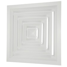 13" x 13" Aluminum Square Ceiling Diffuser White 16" x 16" Ducting Opening Size