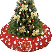 Cat Tunnel Bed under Christmas Tree, 35.4'' Christmas Cat Toy Circle Tunnel with