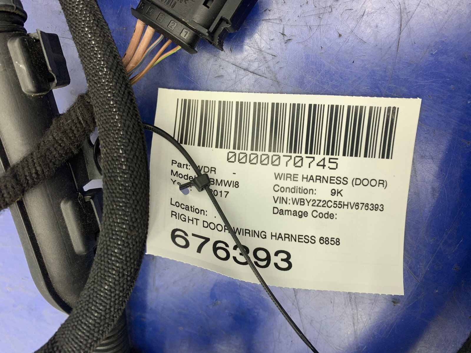 BMW i8 2014-2020 Right Wiring harness
