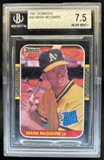 1987 Donruss Mark McGwire Rookie RC #46 Athletics BGS 7.5