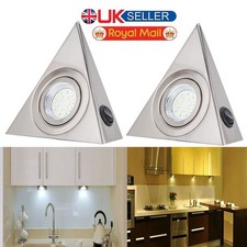 LED MAINS KITCHEN UNDER CABINET CUPBOARD SHELF TRIANGLE LIGHT UNIT LAMP LIGHTS
