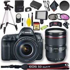 Canon EOS 5D Mark IV DSLR Camera 24-105mm f/4L II Lens Intl Model  128GB Pro