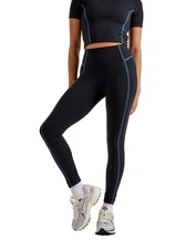 Women Nike One Dry-Fit High-Waisted 7/8 Leggings Size M Black Blue HJ1137 010