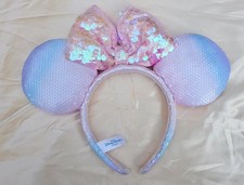 Disney Tokyo Sakura Pink Sequin Headband Ombre purple