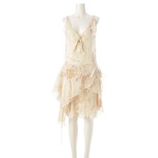 Stella McCartney 2002 02Stainless Steel cotton LOOK19 Archive Flower Asymmet...