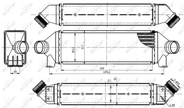 NRF 30887 Ladeluftkühler LLK Turbokühler Kühler für Ford - Bild 4