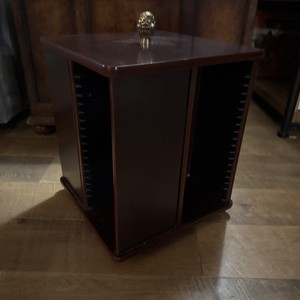 Bombay Company Rotating Carousel Wood Rack CD Holder ~ Storage for 64 CD's