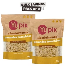 Pack of 2 - Yupik Sliced Almonds (1 kg) each