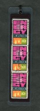 1974 ENERGY CONSER.  LAMINATED BOOKMARK W/REAL U.S. POSTAGE STAMPS. NEW! #1547.