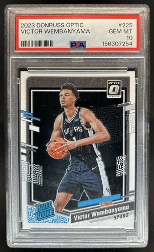 2023-24 Panini Donruss Optic Victor Wembanyama RC Rated Rookie #225 Spurs PSA 10