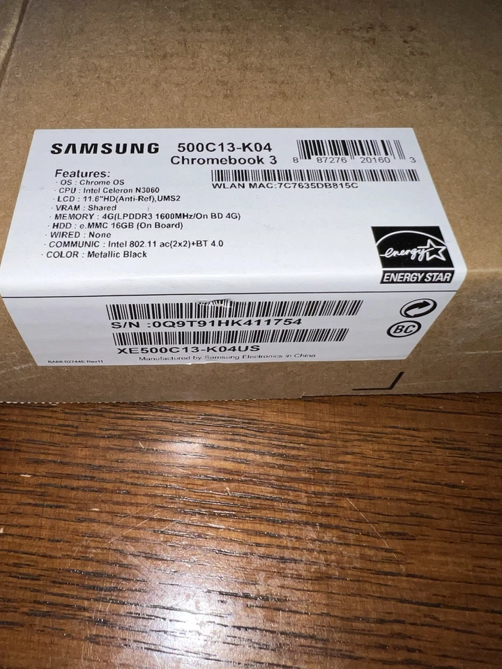 Samsung Chromebook 3 4GB Ram 16GB SSD 11.6-Inch Laptop - Black - XE500C13-K02US - Image 2 of 4