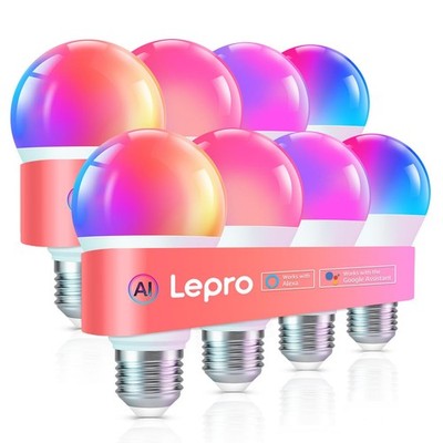 B1 AI Smart Light Bulbs - WiFi & Bluetooth RGBWW Color Changing LED Bulb Work...