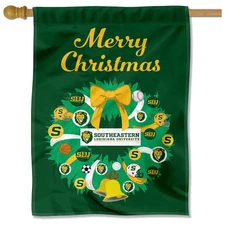 Southeastern Louisiana University Happy Holidays Christmas Decorative House Flag