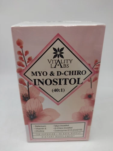 120 Count Myo-inositol & D-chiro Inositol Ideal 40:1 Ratio DietarySupplement