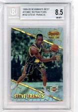1999-00 Bowman's Best Atomic Refractor Rookie #102 Steve Francis No 77 of 100
